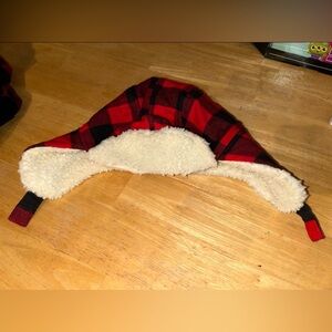 Buffalo check hat trapper hat black and red checkered OshKosh B Gosh 2t-4t